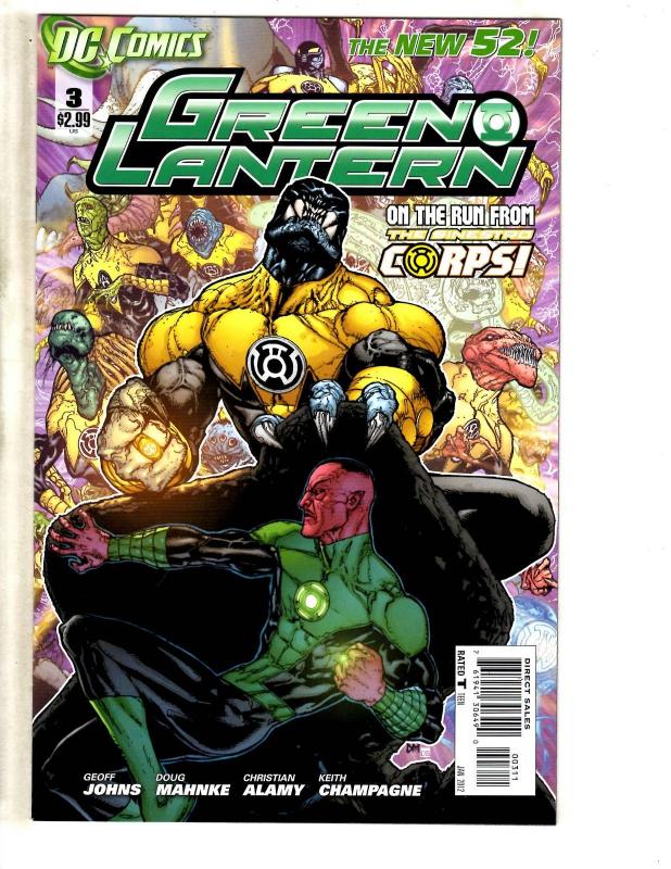 Lot Of 9 Green Lantern New 52 DC Comic Books # 2 3 4 5 6 7 9 10 11 Batman MK7