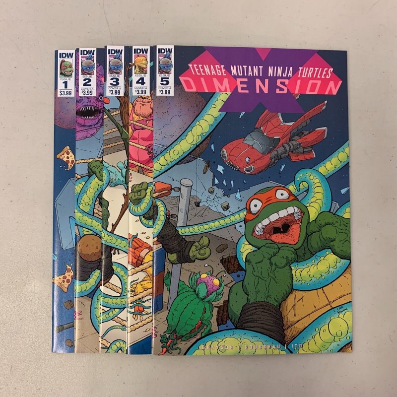 TMNT Dimension X #1-5 Set (IDW 2017) 1 2 3 4 5 Paul Allor (9.0+) 