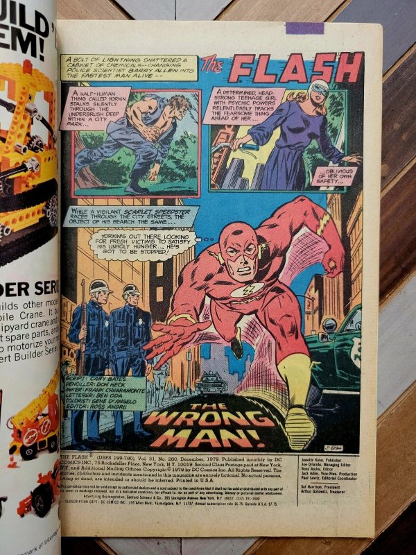 FLASH #280 FN/VF 7.0 (DC 1979) WRONG MAN Battle vs. Yorkin DICK GIORDANO Cover