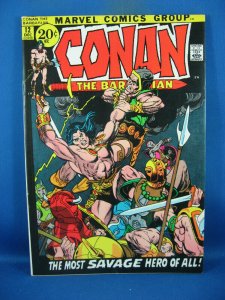 CONAN THE BARBARIAN 12 VF- BARRY SMITH DWELLER IN THE DARK 1971