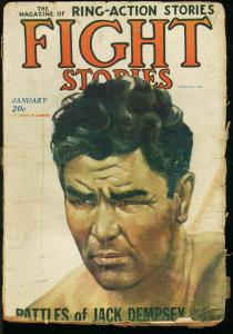 FIGHT STORIES 1929 JAN-JACK DEMPSEY-FICTION HOUSE-PULP FR