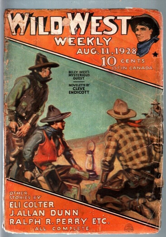 WILD WEST WEEKLY-8/11/1928-PULP-BILLY WEST FR/G