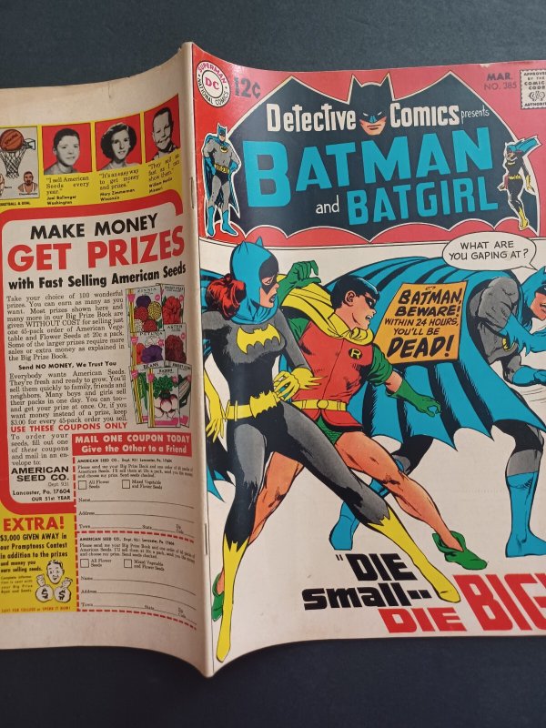 Detective Comics #385 - Batman - Robin - Batgirl - Neal Adams - 1969 - VG/FN
