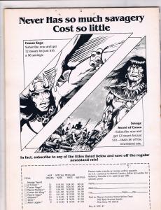 Conan Saga # 3 VF Marvel Comic Book Magazine Roy Thomas Barry Windsor Smith J115