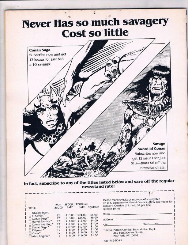 Conan Saga # 3 VF Marvel Comic Book Magazine Roy Thomas Barry Windsor Smith J115