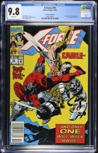 X-Force #15 1992 Marvel Comics CGC 9.8 Deadpool app White Pages Newsstand 013