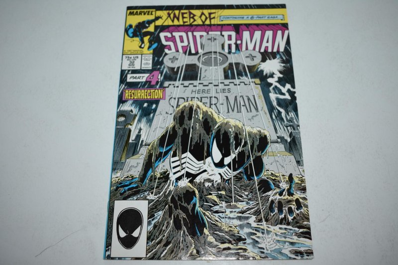 Web of Spider-Man #32 (1987) Kraven Saga VF 8.0 Comic Book