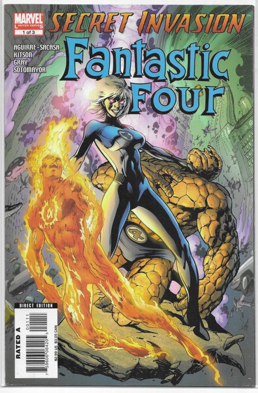 Secret Invasion: Fantastic Four #1 of 3 FN (2008) Aguirre-Sacasa/Kitson