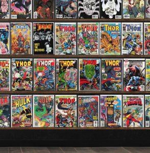 Huge Lot 150+ Comics with Web Of Spider-Man, Thor, Spider-Man& & More!