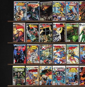 Huge Lot 140+ Comics with Detective Comics, X-Force, Doc Savage & More!