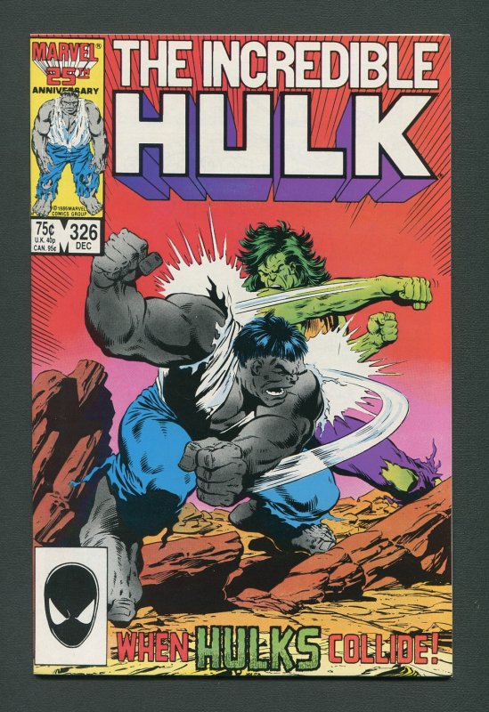 Incredible Hulk #326 /  9.2 NM-  December 1986