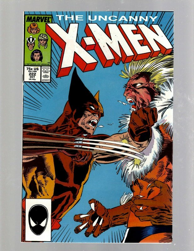 Uncanny X-Men # 222 NM Marvel Comic Book Colossus Angel Wolverine Storm JH6
