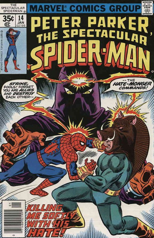 Spectacular Spider-Man, The #14 FN ; Marvel | Razorback Hate-Monger