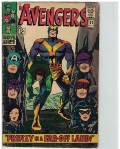 AVENGERS 30 GOOD  MINUS August 1966