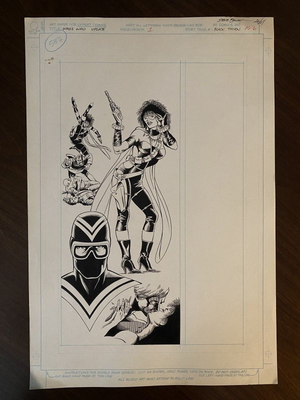 Who's Who Update '88 #1 Page 6 Original Art BLACK THORN