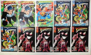 Superman Lot of 10 #81 x2, 82, 83 x3, 84 x4 1993 DC Comics 1st Print Comic Books