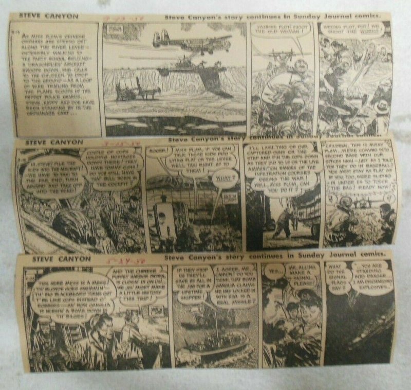 (131) Steve Canyon Dailies by Milton Caniff  from 1950 Partial Year #4 !