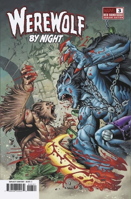 Sergio Davila Werewolf by Night #3 Original Cover Art Marvel Signed Published