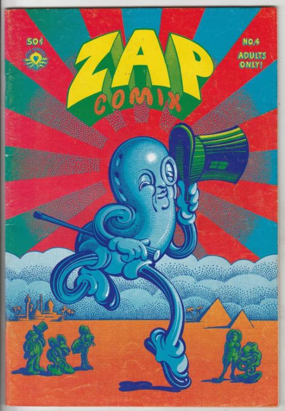 Zap #4 (Jan-68) FN/VF Mid-Grade Mr. Natural, Flakey Font, Wonder Wart Hog, th...