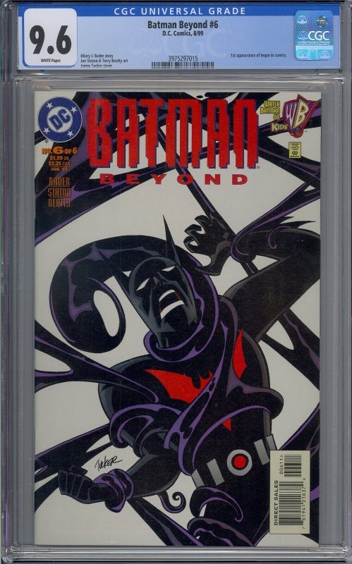 BATMAN BEYOND #6 CGC 9.6 FIRST SERIES 1ST INQUE