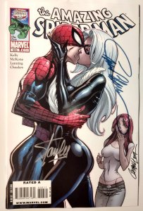 The Amazing Spider-Man #606 (9.0, 2009) Signed by Stan Lee and Scott Campbell.