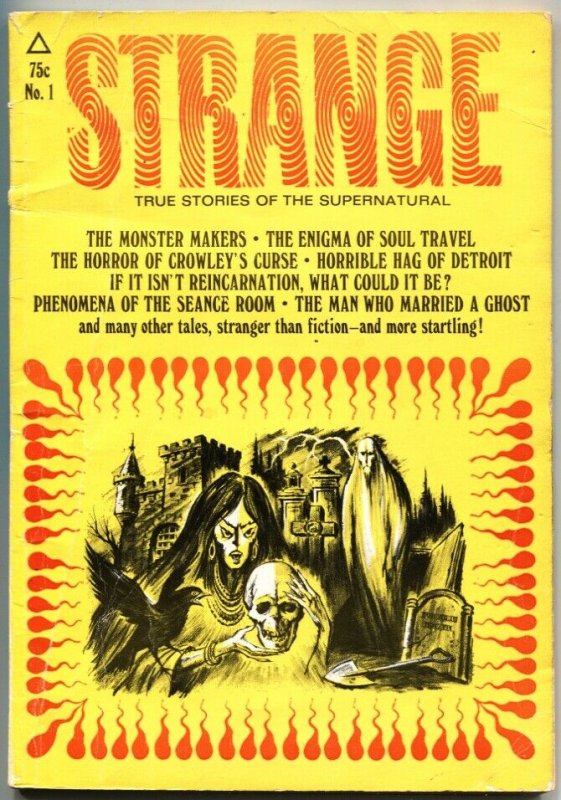 STRANGE #1-1971-TRUE STORIES OF THE SUPERNATURAL-PULP-CROWLEY-ESP-SOUL TRAVEL