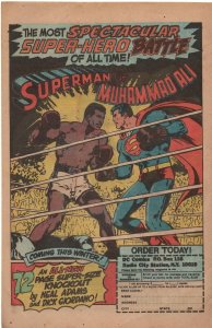 VINTAGE 1978 DC Comics Superman vs Muhammad Ali Print Advertisement