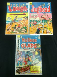 ARCHIE 3PC LOT (VG) JUGHEAD!! MAD HOUSE GLADS!! 1968-72