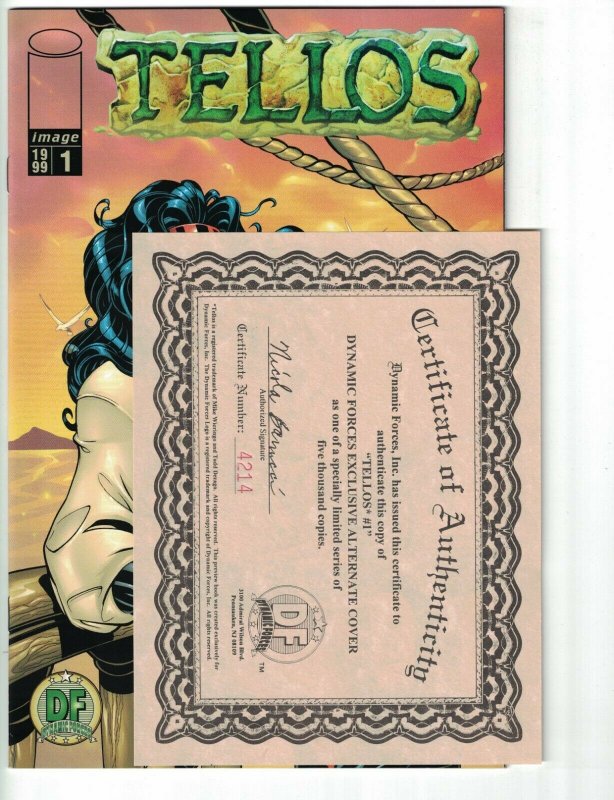 Tellos #1 VF/NM dynamic forces exclusive variant w/COA (4,214 of 5,000) wieringo