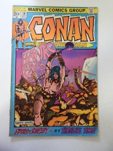 Conan the Barbarian #19 (1972) VG Condition centerfold detached at 1 staple
