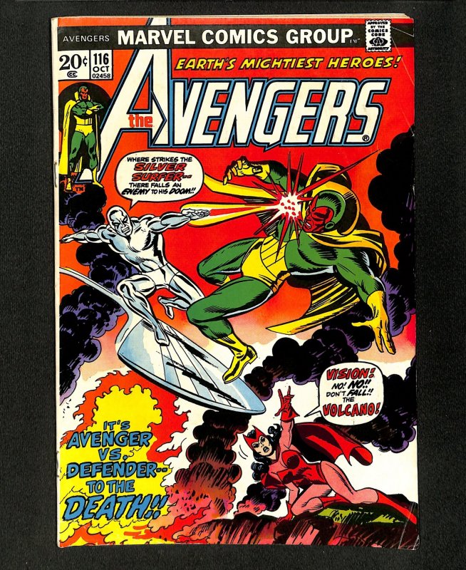 Avengers #116 Silver Surfer Vs Vision Defenders!