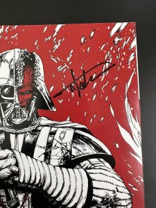 Star Wars Darth Vader Black White & Red #1 NM- Battle Damage Var. Signed Kirkham
