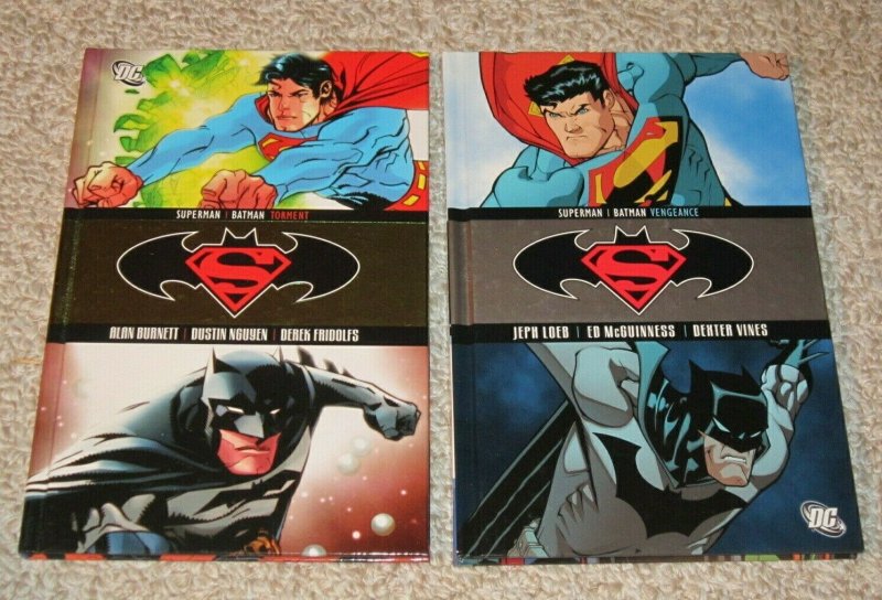 Lot of 2 Superman/Batman Torment/Vengeance HC Books NM DC Comic Book Heroes