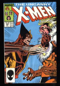 Uncanny X-Men #222 VF- 7.5 Wolverine vs Sabertooth!