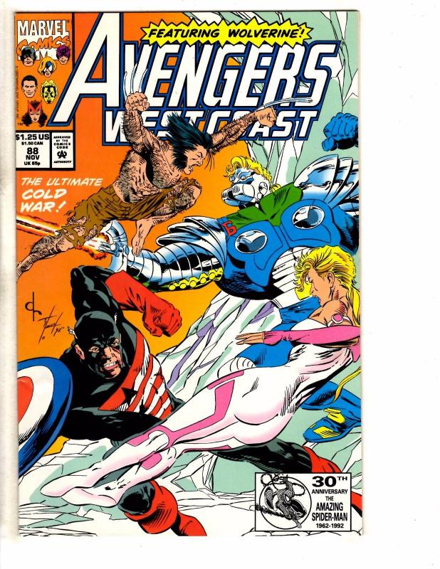 Lot Of 10 West Coast Avengers Marvel Comic Books # 1 2 3 4 5 6 7 87 88 89 J265