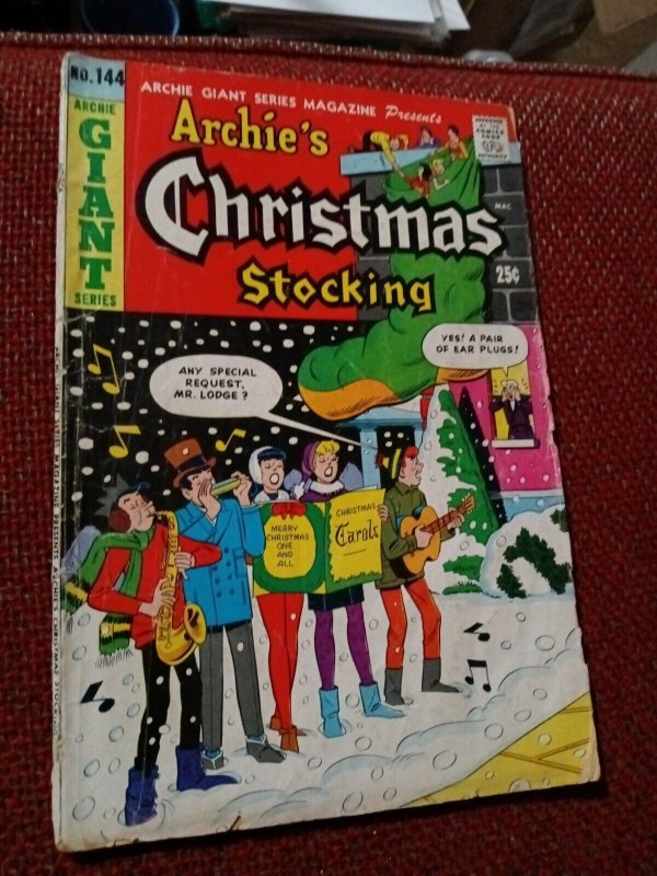 Archie Giant Series #144 January 1967 Mlj Comics Silver Age christmas stocking