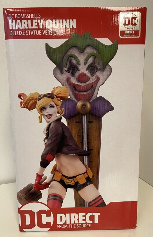 DC Collectibles Bombshells Harley Quinn Deluxe Statue Version 2 NIB