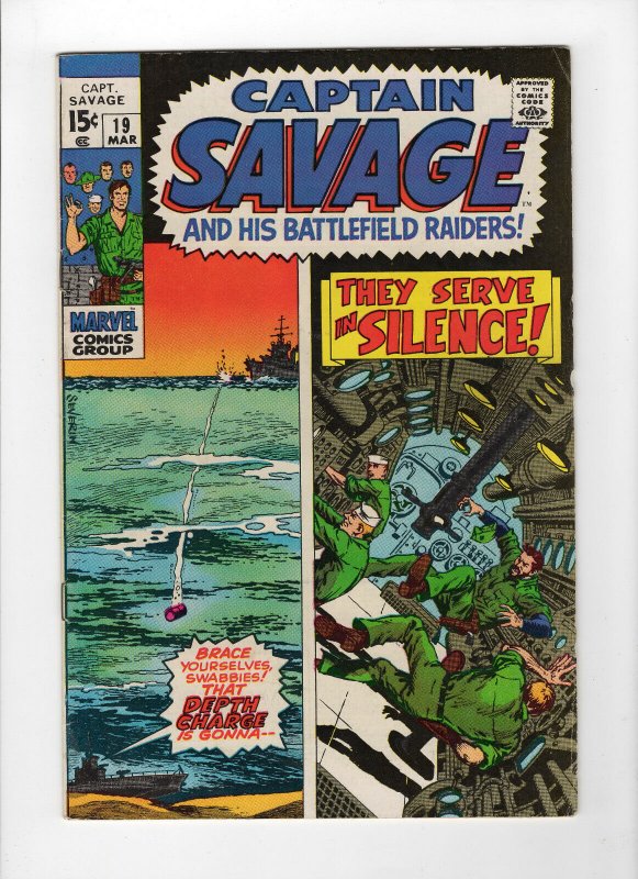 Capt. Savage and His Battlefield Raiders #19 (Mar 1970, Marvel) - Fine/Very Fine 