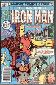 Iron Man Annual #5 Newsstand Edition (1982, Marvel) Featuring Black Panther. NM