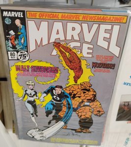 marvel age# 80   1989  MARVEL BRONZE AGE helmeck WALT SIMONSON BYRNE