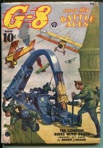 G-8 and His Battle Aces 10/1938-Popular-aviation pulp-pulp torture cover-FN