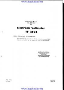 Marconi TF2604 TF-2604 Instruction Manual