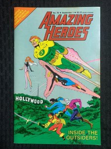 1985 AMAZING HEROES Comic Magazine #78 FN+ 6.5 Inside The Outsiders