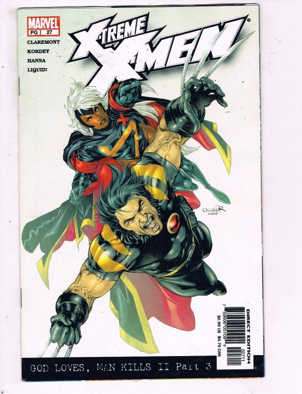 Xtreme X-Men #27 VF Marvel God Loves Man Kills II Part 3 Comic Book 2001 DE9