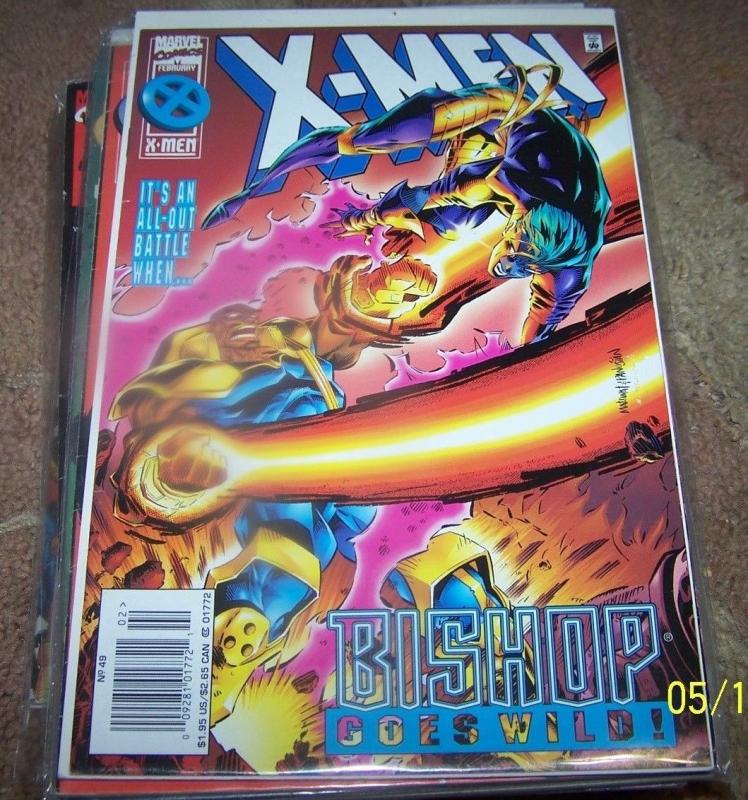 X Men # 49  1996  Marvel bishop goes wild pt 2 DARK BEAST  newstand regular var 