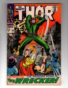 The Mighty Thor #148 (1968) 1st Appearance of The Wrecker! Lee & Kirby  / ID#30