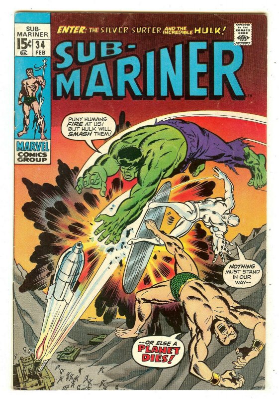 Sub-Mariner 34   Prelude to 1st Defenders story   Hulk & Silver Surfer crossover