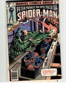 The Spectacular Spider-Man #45 Newsstand Edition (1980) Spider-Man
