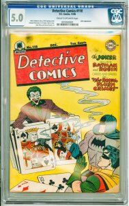 Detective Comics #118 (1946) CGC 5.0!