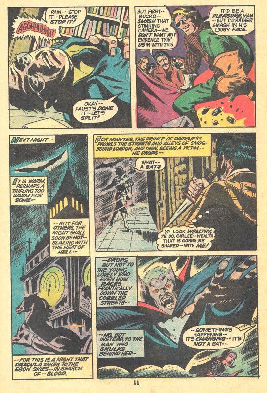TOMB OF DRACULA #11 (Aug1973) 8.0 VF  Marv Wolfman!  Gene Colan!